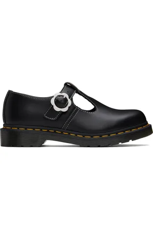 Dr. Martens Black Polley Flower Loafers