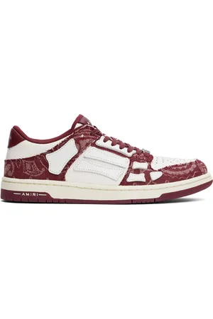 AMIRI & White Bandana Denim Skel Top Low Sneakers