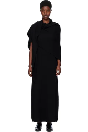 Totême Black Shawl Maxi Dress