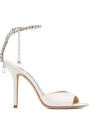 Jimmy Choo White Saeda 100 Heeled Sandals