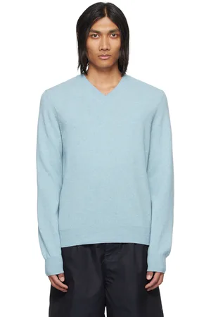 Comme des Garçons Blue V-Neck Sweater