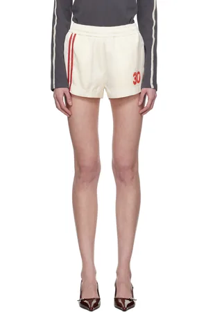 Kijun Off-White Line Satin Shorts