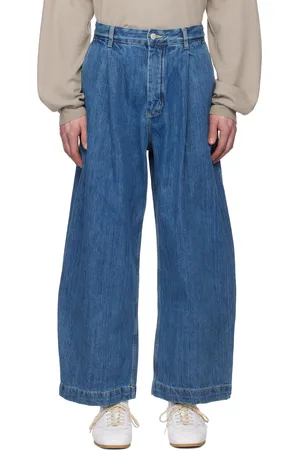 STUDIO NICHOLSON Blue Puch Jeans
