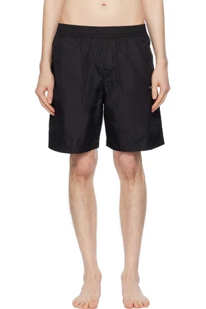OFF-WHITE Black Diag Outline Surfer Swim Shorts