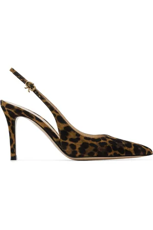 Gianvito Rossi Brown Camoscio Heels