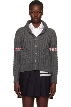 Thom Browne Gray Wool Armband Cardigan