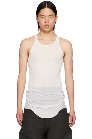 Rick Owens Off-White Porterville Basic Rib Tank Top