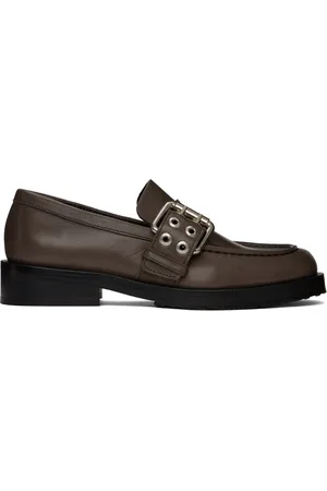 By Far SSENSE Work Capsule Brown Soho Loafers