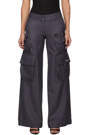 OFF-WHITE Gray Pinstripe Toybox Cargo Pants