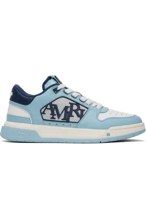 AMIRI White & Blue Classic Low Sneakers