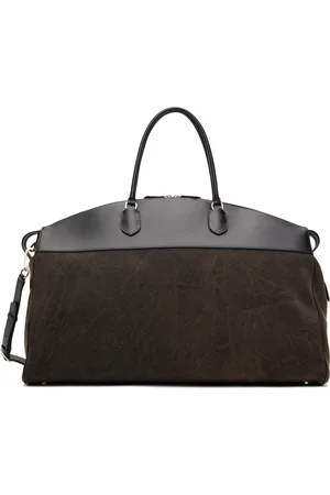 The Row Black & Brown XL George Duffle Bag