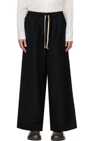 JAN JAN VAN ESSCHE Black O-Project Easy Wide Trousers