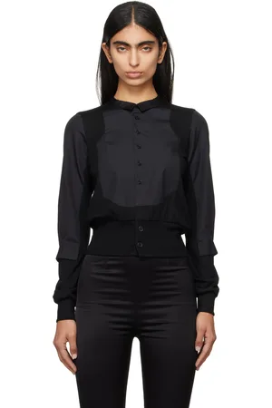 NOIR KEI NINOMIYA Black Hybrid Cardigan