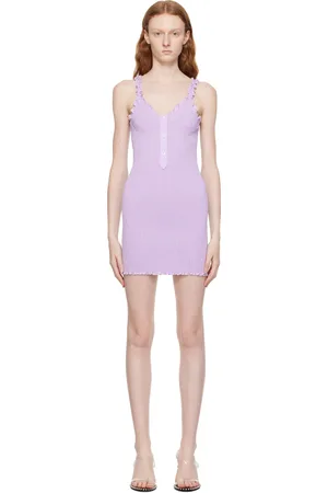 Alexander Wang Purple Three-Button Minidress