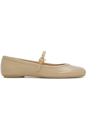 Gianvito Rossi Beige Carla Ballerina Flats