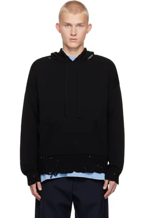 Marni Black Dishevelled Mending Hoodie