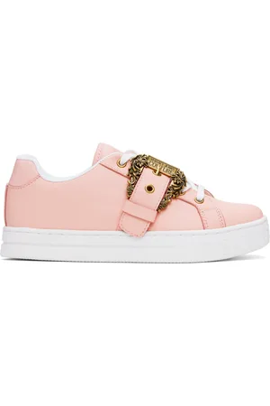 VERSACE Pink Baroque Buckle Court 88 Sneakers