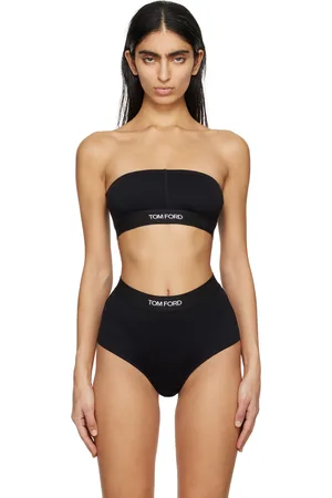 Tom Ford Black Jacquard Bandeau Bra