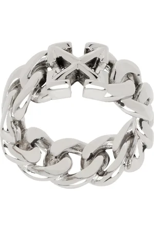 OFF-WHITE Silver Arrow Chain Ring