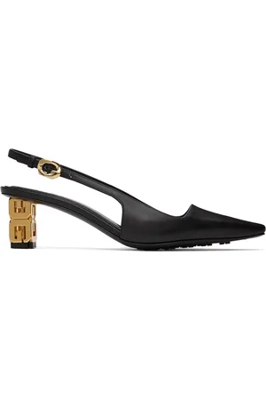 Givenchy Black G Cube Slingback Heels