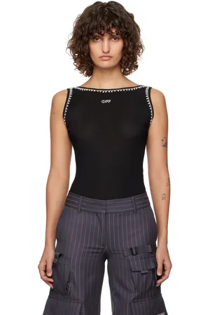 OFF-WHITE Black Light Rib Emb 20s Tank Top