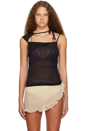 MARYAM NASSIR ZADEH Black Ivo Tank Top