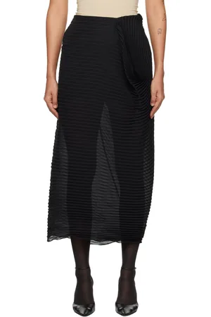 The Row Black Yuki Midi Skirt