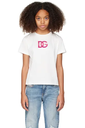 Dolce & Gabbana Kids White Jersey DG Logo T-shirt