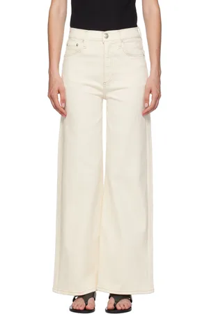 RAG&BONE Off-White Sofie Ankle Wide-Leg Jeans