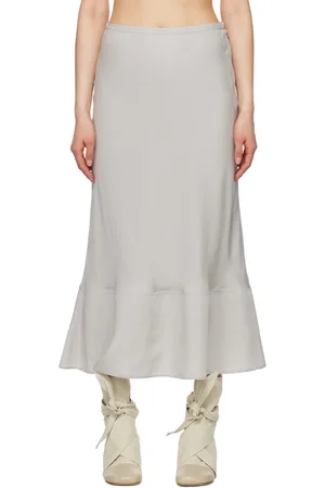 LEMAIRE Gray Bias-Cut Maxi Skirt