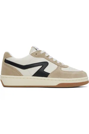 RAG&BONE Taupe & Off-White Retro Court Sneakers