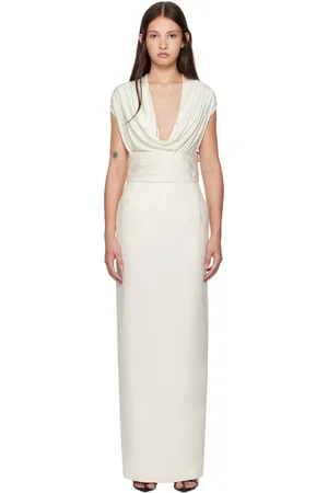 Gia Studios Off-White Tux Maxi Skirt