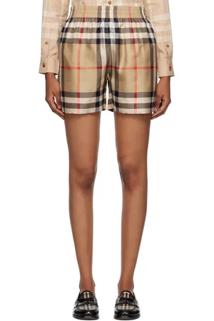 Burberry Beige Check Shorts