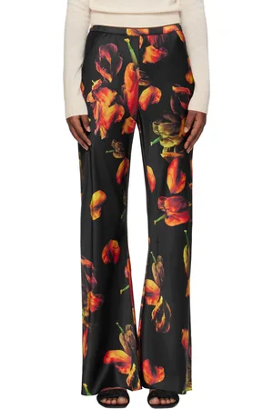 Silk Laundry Multicolor Bias Cut Lounge Pants