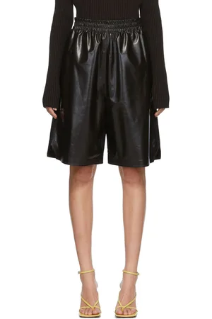 Bottega Veneta Brown Leather Shorts