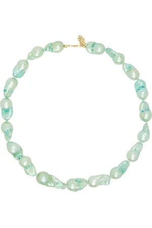 Gohar World Green Host Baroque Pearl Necklace