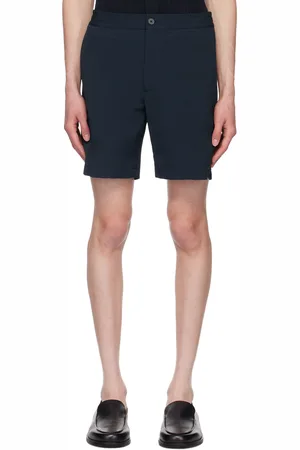 THEORY Navy Drawstring Shorts