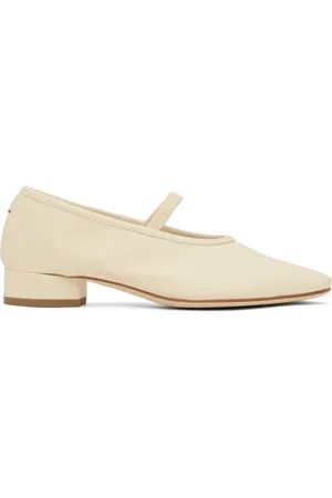 Aeyde Beige Pippa Leather Ballerina Flats