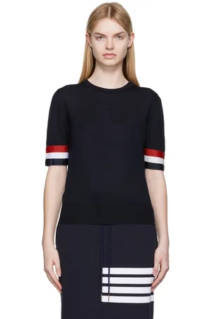 Thom Browne Navy 4-Bar T-Shirt