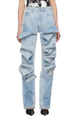 Y / PROJECT Blue Snap Off Jeans