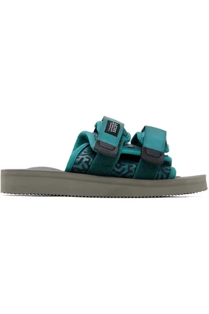 SUICOKE Blue & Gray MOTO-Cab Sandals