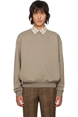 Auralee Brown Smooth Soft Sweatshirt