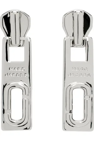 Marc Jacobs Silver J Marc Zipper Earrings