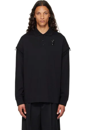 Simone Rocha Black Embellished Polo