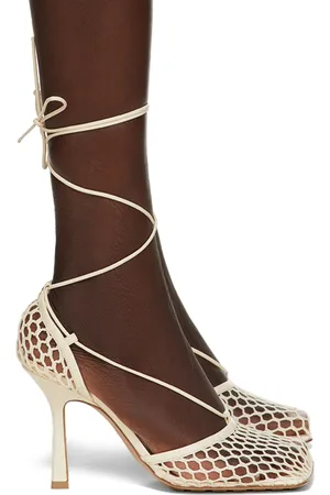 Bottega Veneta Beige Stretch Heels