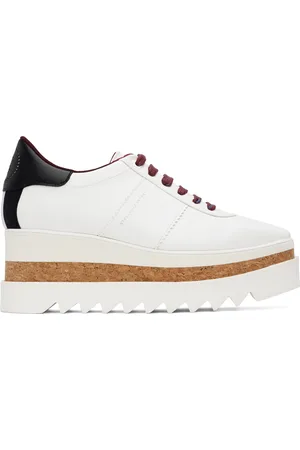 Stella McCartney White Sneak-Elyse Platform Sneakers