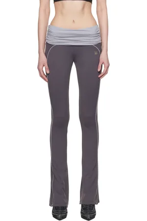 MISBHV Gray Lycra Flared Wrapped Sport Pants