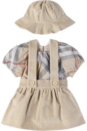 Burberry Baby Beige Cotton Bodysuit Set