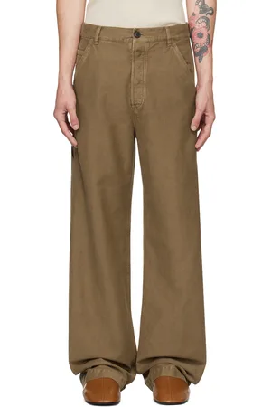 DRIES VAN NOTEN Brown Straight-Leg Jeans