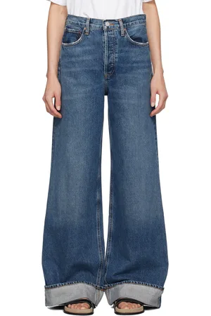 AGOLDE Indigo Dame High Rise Wide Leg Jeans